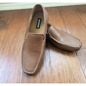 Madden Novo Mens Driving Loafers Shoes Size 10 M Tan Slip on Casual Moccasin Toe